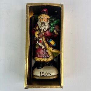 Vtg Memories of Santa 1906 Figurine Christmas Collectible Ornament In Box 6in